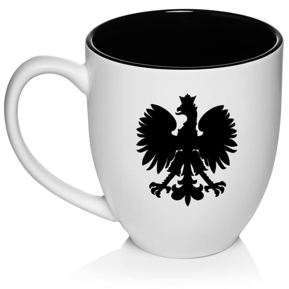 Poland Polish Eagle Ceramic Coffee Mug Tea Cup Gift (16oz White)