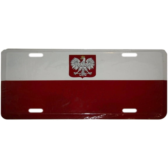 Poland Polish Polska Eagle 6"x12" Aluminum License Plate Sign
