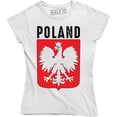 thumbnail image 1 of Poland Polska Polish Football Country Flag Motif Women's T-Shirt, 1 of 4