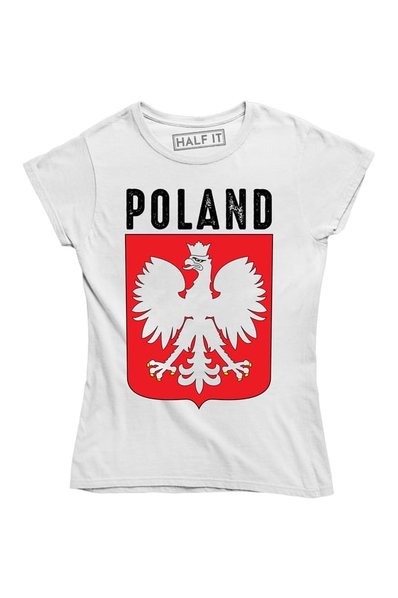 Poland Polska Polish Football Country Flag Motif Women's T-Shirt