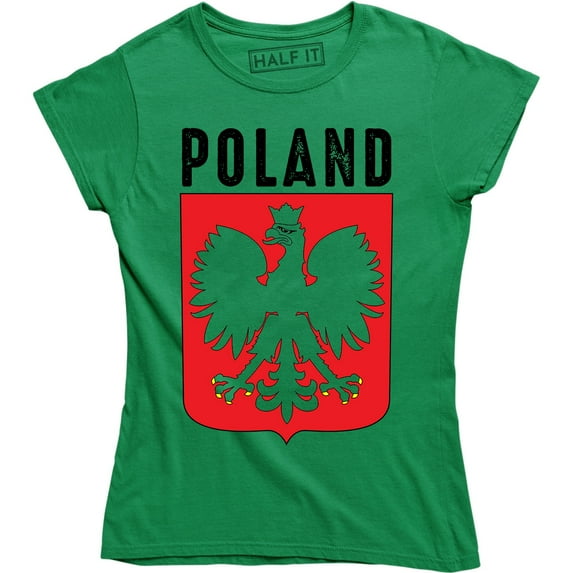 Poland Polska Polish Football Country Flag Motif Women's T-Shirt