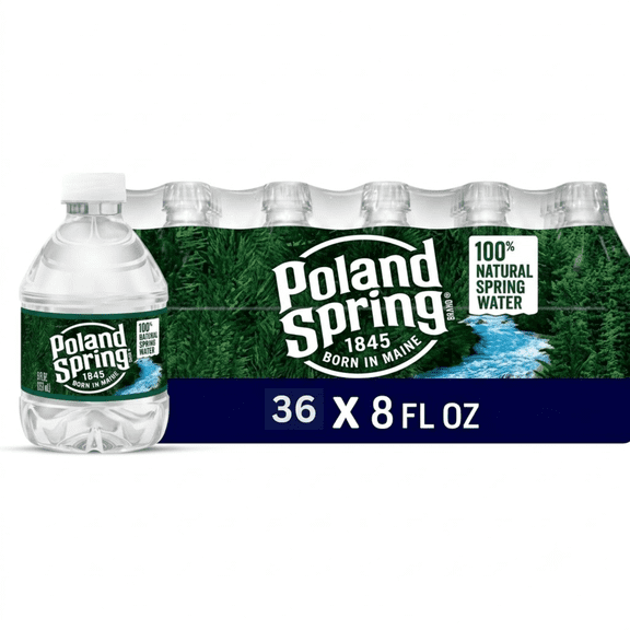 Poland Spring 100% Natural Spring Water, 8 fl. oz., 36 pk.