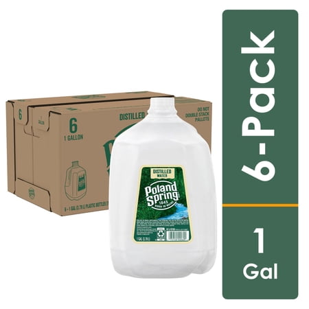 Poland Spring Distilled Water, 128 Fl Oz, 6 Count Jugs