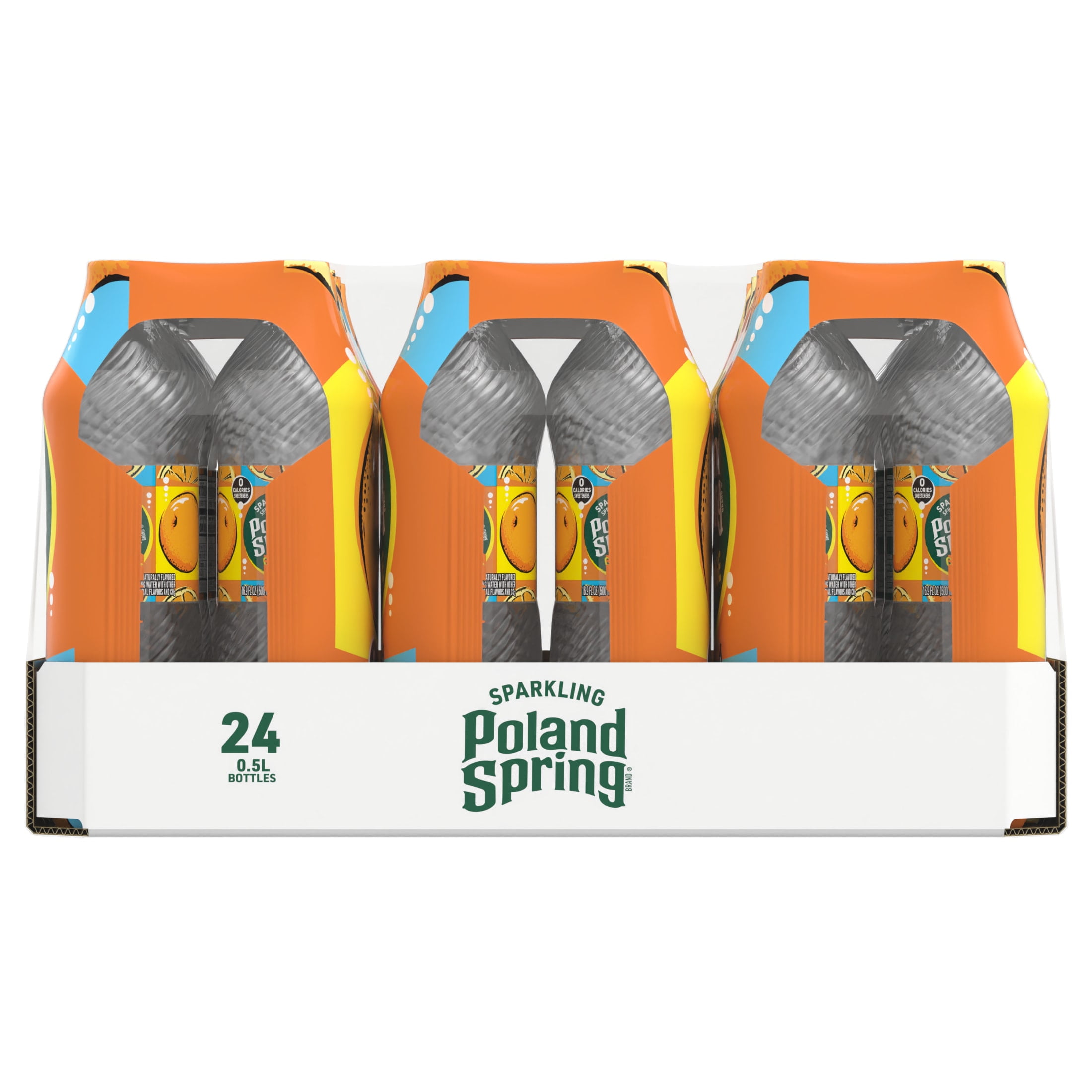 Poland Spring Carbonated Orange Flavored Sparkling Water, 16.9 oz