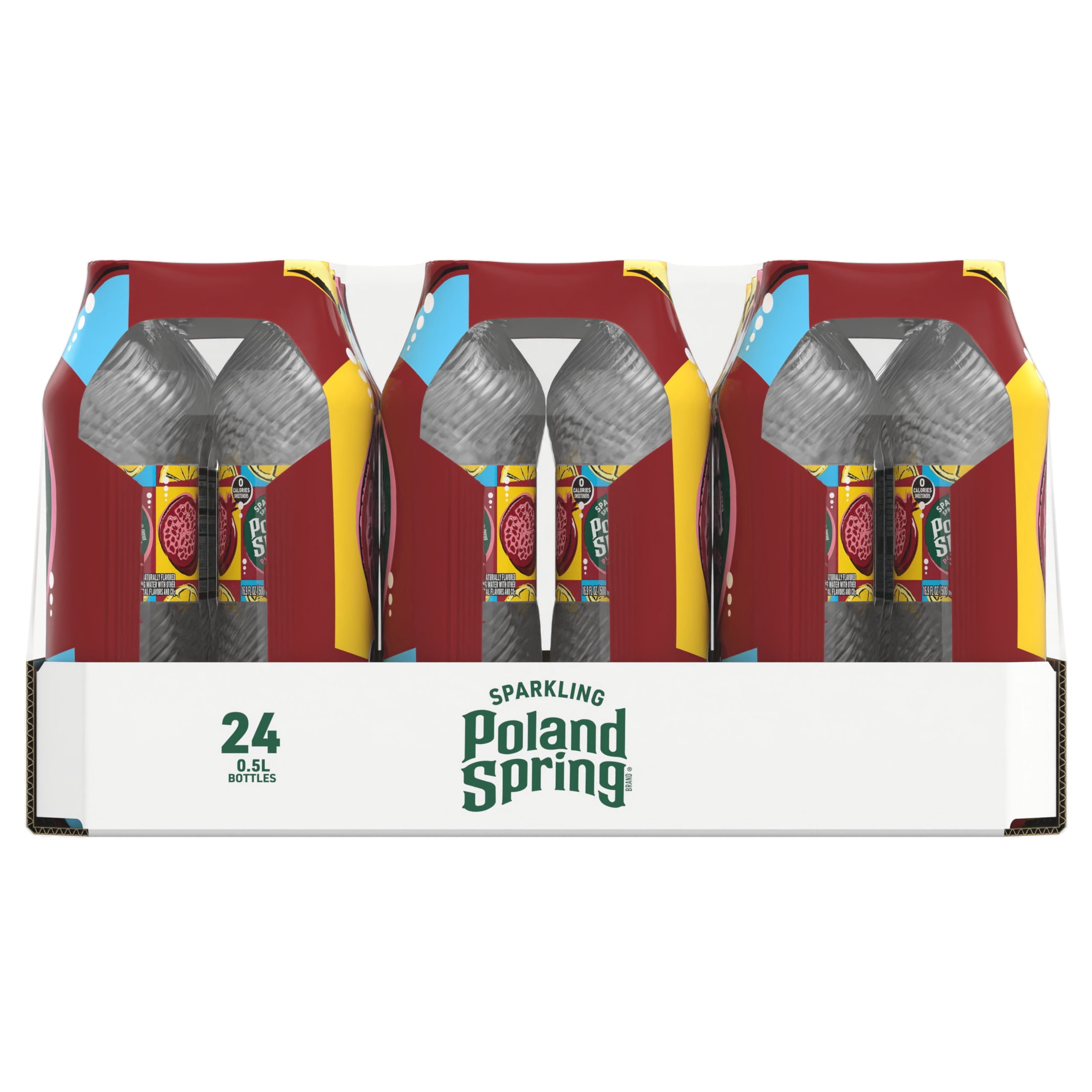 Poland Spring Sparkling Water, Pomegranate Lemonade, 16.9 Oz. Bottles (24 Count)