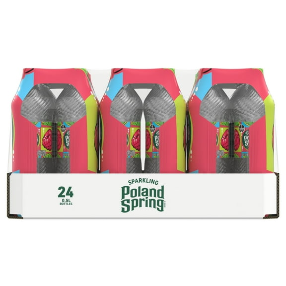 Poland Spring Sparkling Water, Raspberry Lime, 16.9 Oz. Bottles (24 Count)
