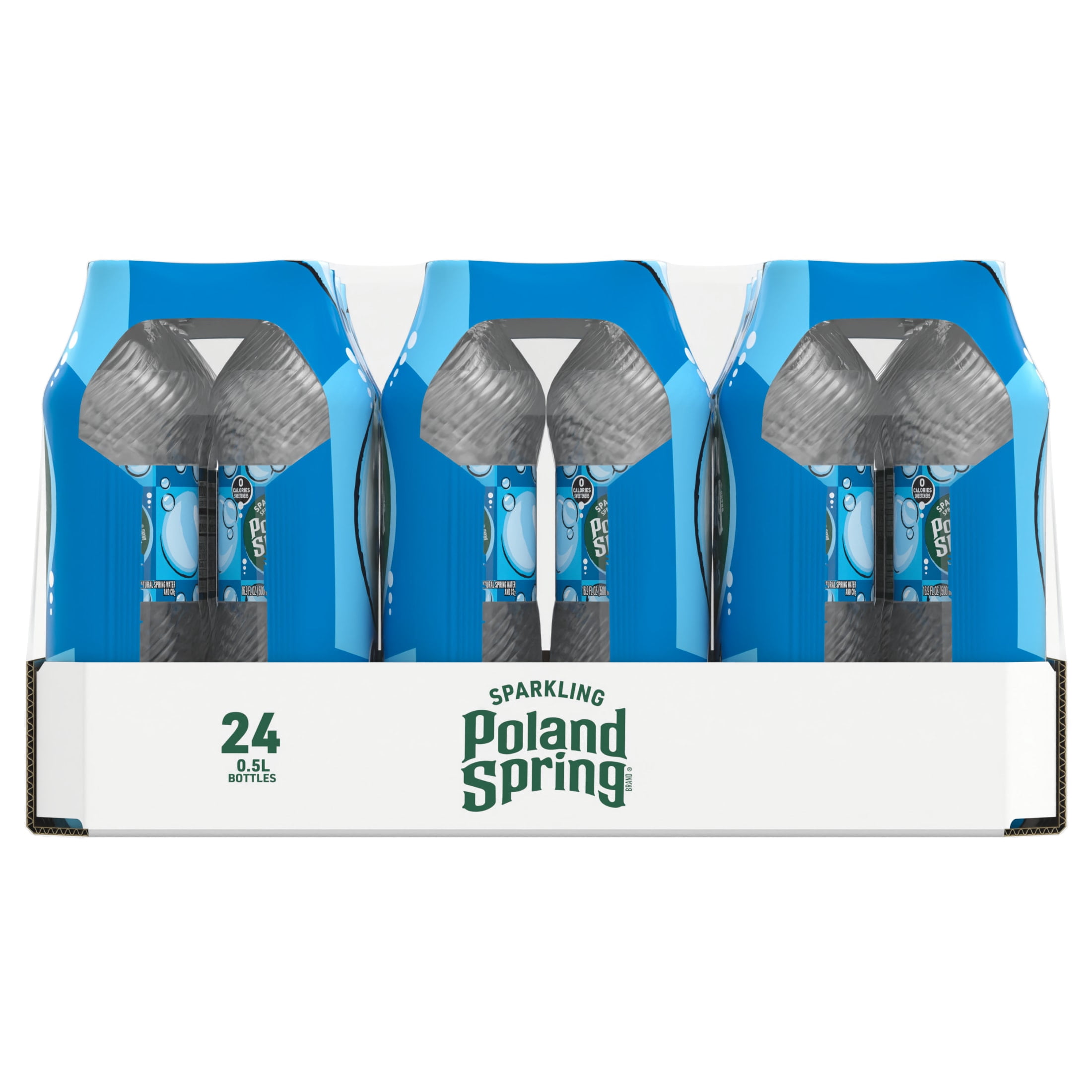 Poland Spring Sparkling Water, Simply Bubbles, 16.9 Oz. Bottles (24 Count)