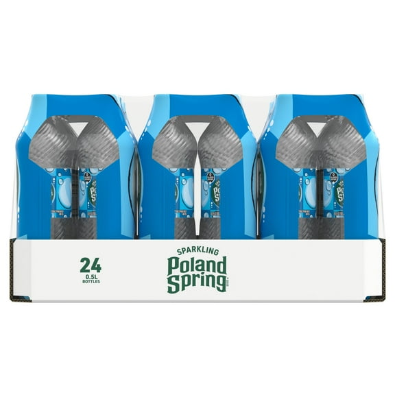 Poland Spring Sparkling Water, Simply Bubbles, 16.9 oz. Bottles (24 Count)
