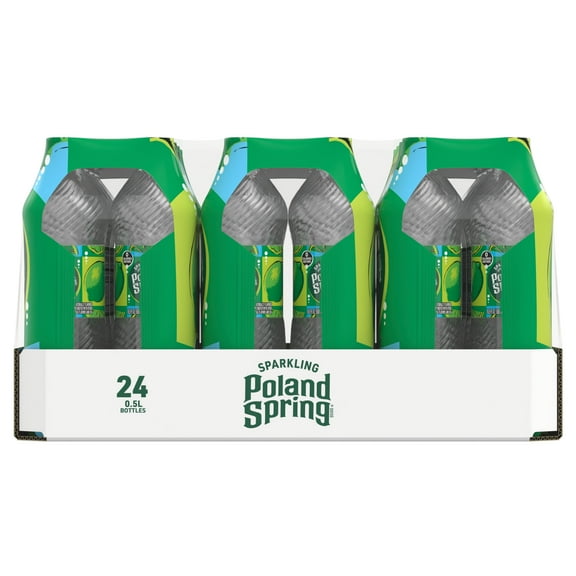 Poland Spring Sparkling Water, Zesty Lime, 16.9 Oz. Bottles (24 Count)