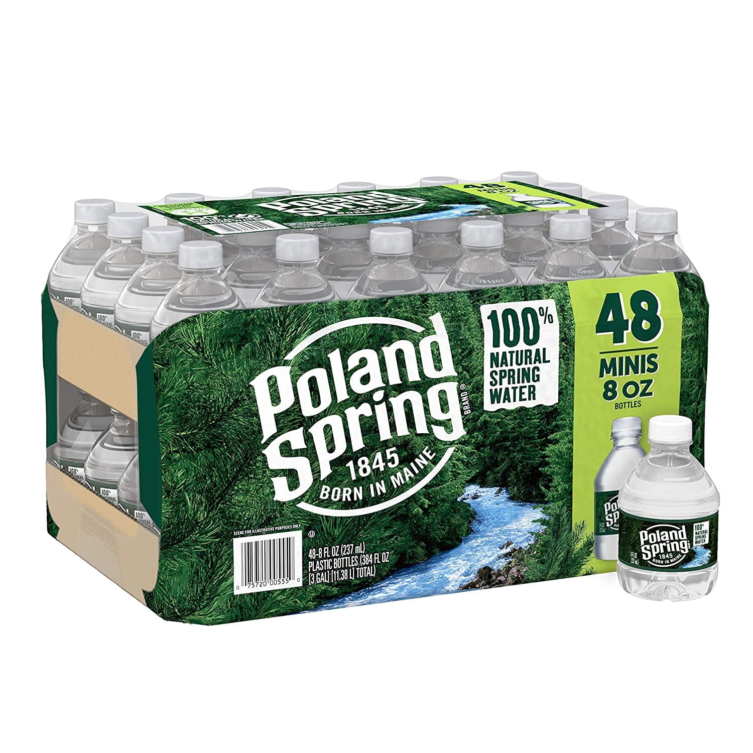 Poland Spring Sizes Poland Spring 100% Natural Mini Bottled Spring Water, 48 Count ...
