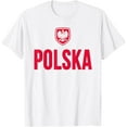 thumbnail image 1 of Poland T-shirt Polska Polish Flag Souvenir Gift LoveMen and women, Black T-shirt, size: Extra large S-4XL, 1 of 4
