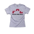 thumbnail image 1 of Poland Track and Field - Olympic Games - Rio - Flag Girl's Cotton Youth Grey T-Shirt, 1 of 2