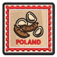thumbnail image 1 of Poland Travel Sausages and Pierogies Applique Multi-Color Embroidered Hook & Loop Patch - 2.0 Inch Mini, 1 of 5