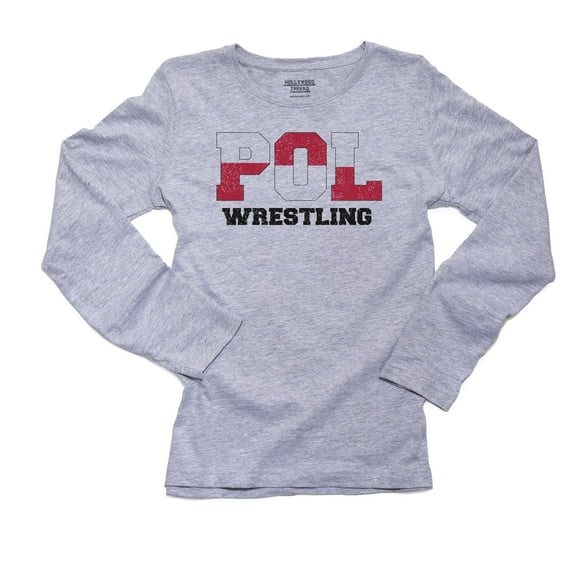 Poland Wrestling - Olympic Games - Rio - Flag Women's Long Sleeve Grey T-Shirt