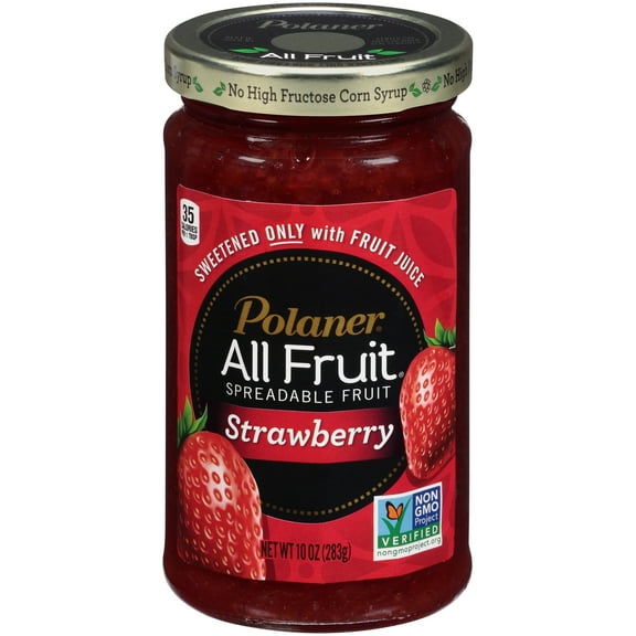 Polaner All Fruit Spreadable Strawberry, Non-GMO, Gluten Free, 10 oz Jar