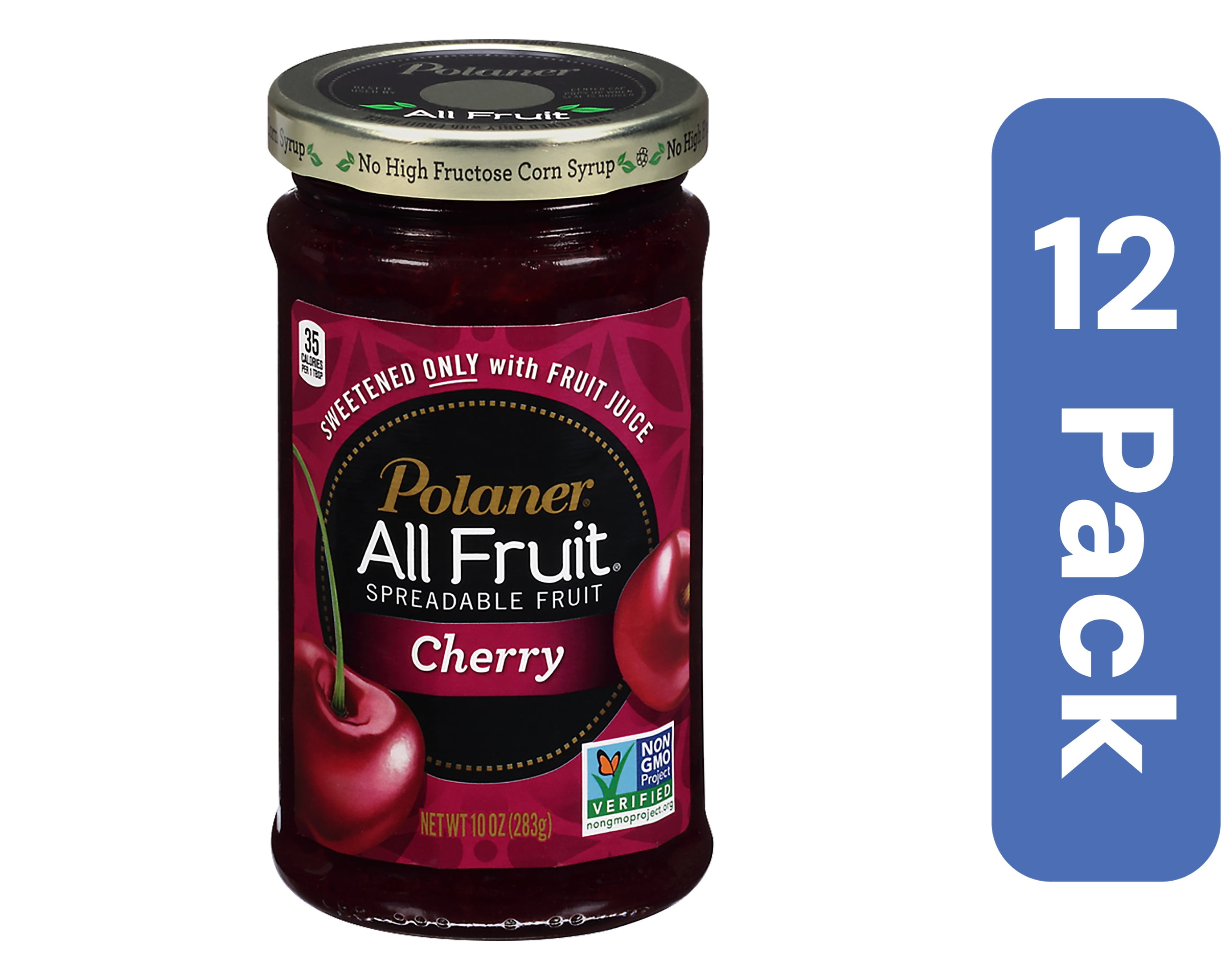 Polaner Black Cherry Fruit Spread 10 oz (Pack of 12)