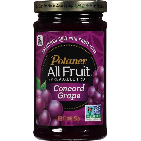 Polaner - Fruit Spread Grape - 10 Oz, Case of 12