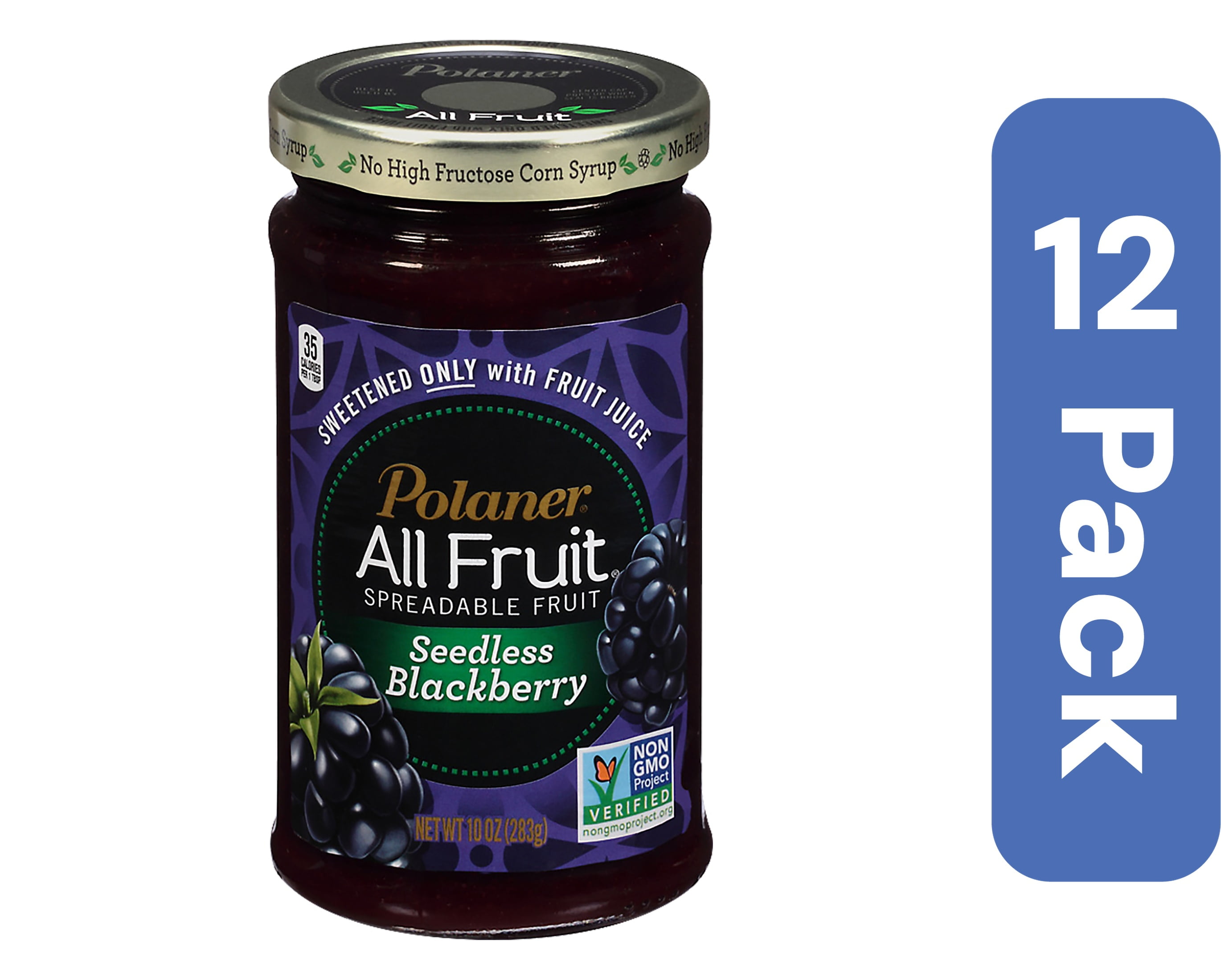 Polaner Seedless Blackberry Fruit Spread 10 oz (Pack of 12)