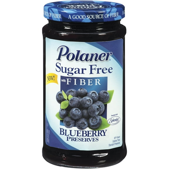 Polaner Sugar Free Blueberry Jam With Fiber, 13 Oz