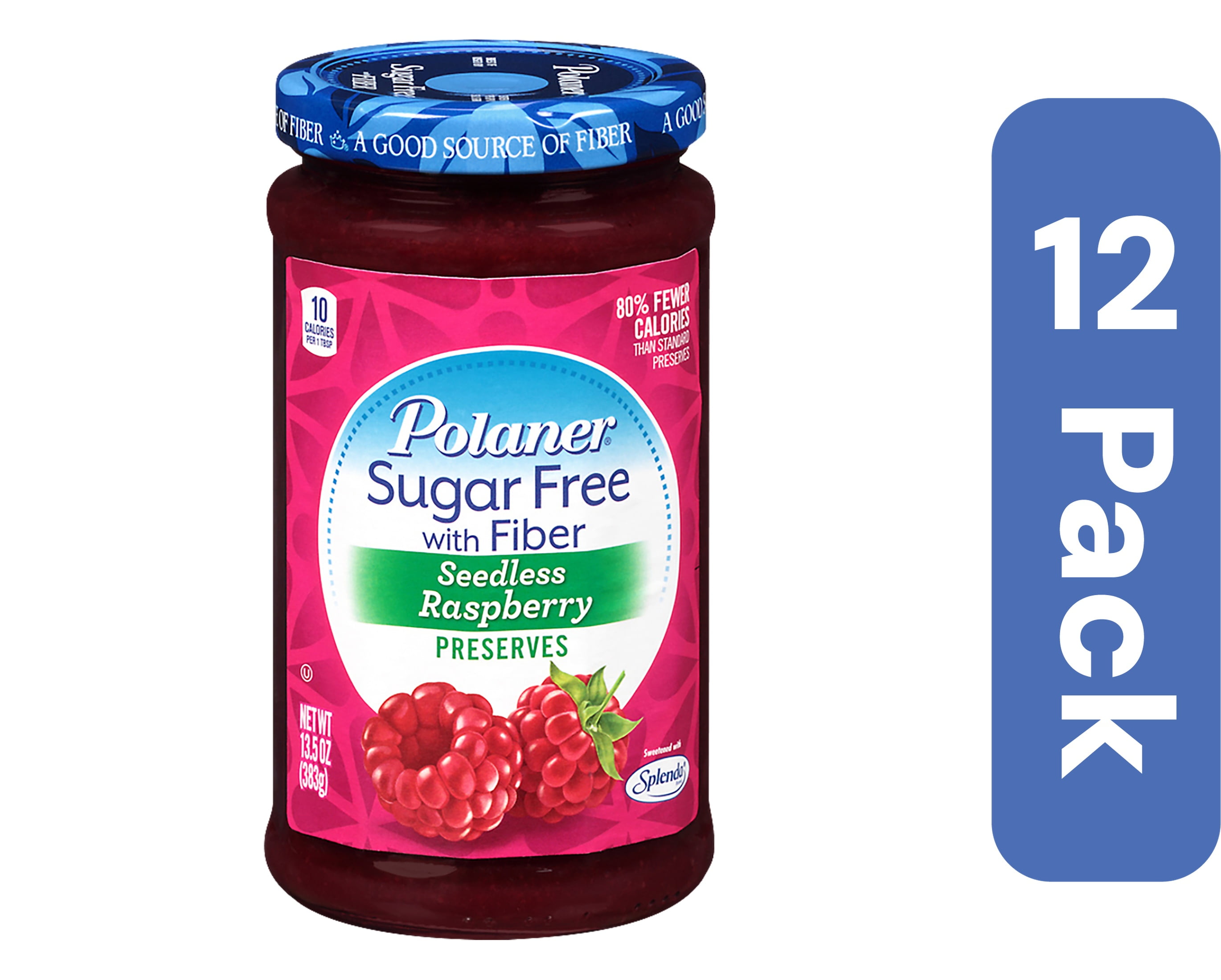 Polaner Sugar Free Raspberry Preserve 13.5 oz (Pack Of 12)