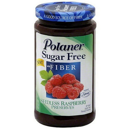 Polaner Sugar Free Raspberry Preserves, 13.5 oz (Pack of 12)