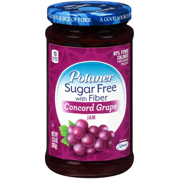 Polaner Sugar Free with Fiber Concord Grape Jam 13.5 oz. Jar