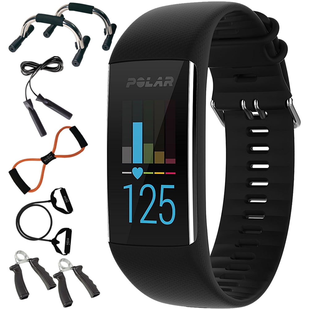 Polar A370 Fitness Tracker with 24 7 Wrist Based HR Black 7 in 1 Fitness Kit Walmart Business Supplies