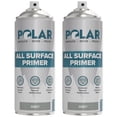 thumbnail image 1 of Polar All Surface Primer Matte Gray, Enhanced Adhesion & Quick Drying, 13.5 Fl Oz, 2 Pack, 1 of 7