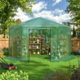 thumbnail image 1 of Polar Aurora 13.4x13.4x8.8 ft Walk-in GreenHouse,with Heavy-Duty Metal Frame and 180g Double Layer PE Cover, Indoor and Outdoor Green House Kit for Garden/Patio/Backyard, 1 of 7