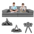 thumbnail image 1 of Polar Aurora 6-Piece Foldable Convertible Kids Play Couch Set Modular Foam Play Huddle Couch Sofa L, 1 of 8