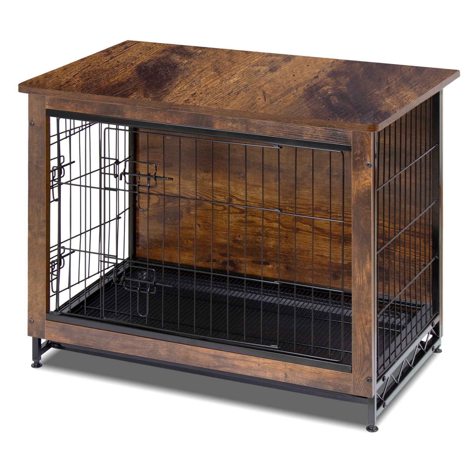 Polar Aurora Dog Crate Furniture, 27.2''Wooden Pet Cage Kennel End