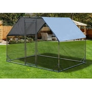 Polar Aurora Enlarged Metal Chicken Coop Hen Chicken Run House Walk-in Poultry Cage Rabbits Habitat Cage w/Waterproof and Anti-UV Cover for Yard Farm Outdoor (9.2' x6.2'x6.4')