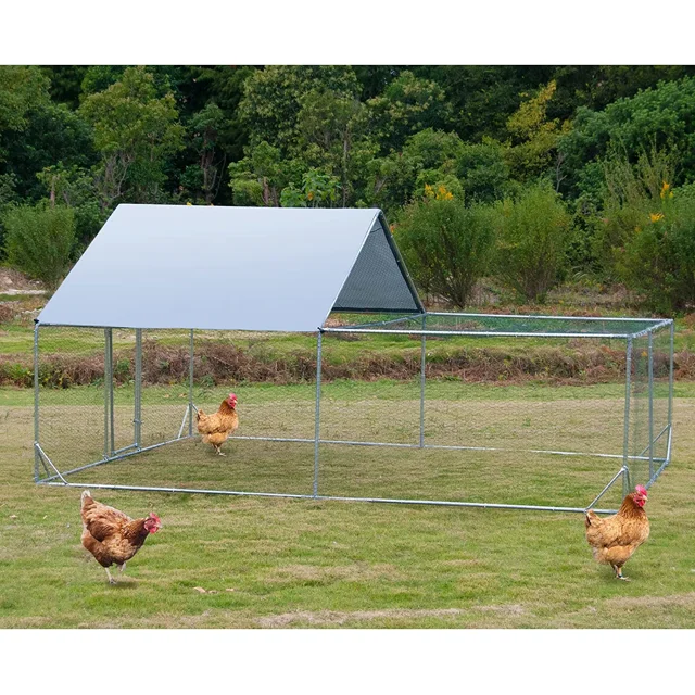 Polar Aurora Extra Large Metal Chicken Coops for 610 Chickens Run Hen