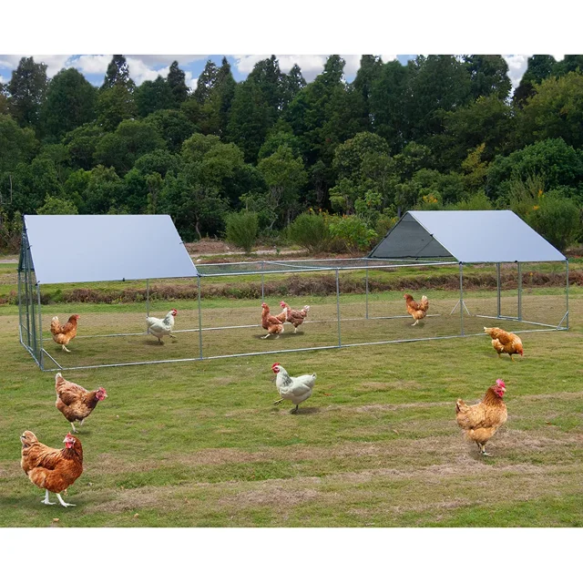 Polar Aurora XL Predator Proof Metal Chicken Coops, 610 Chickens run
