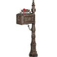 thumbnail image 1 of Betisef Large Cast Aluminum Mailbox Barcelona Decorative Post Mail Box Combination Stratford Heavy Duty, 1 of 8