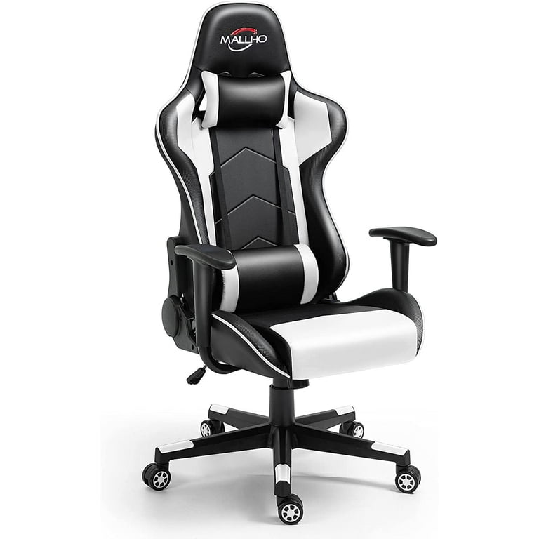 Polar Aurora Lumbar Support Swivel Gaming Chair, White