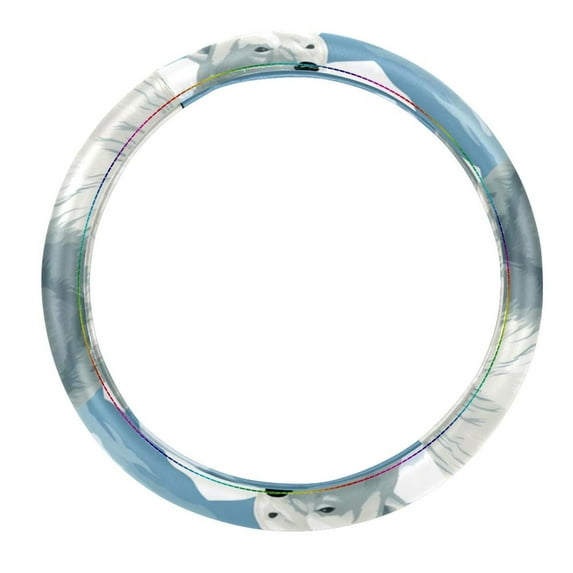 Polar Bear 14.5 Inch Printed PVC Leather Car Wheel Cover Steering Wheel Covers Auto Accessories