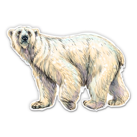 Polar Bear - 3" Vinyl Sticker - For Car Laptop Water Bottle Phone - Waterproof Decal