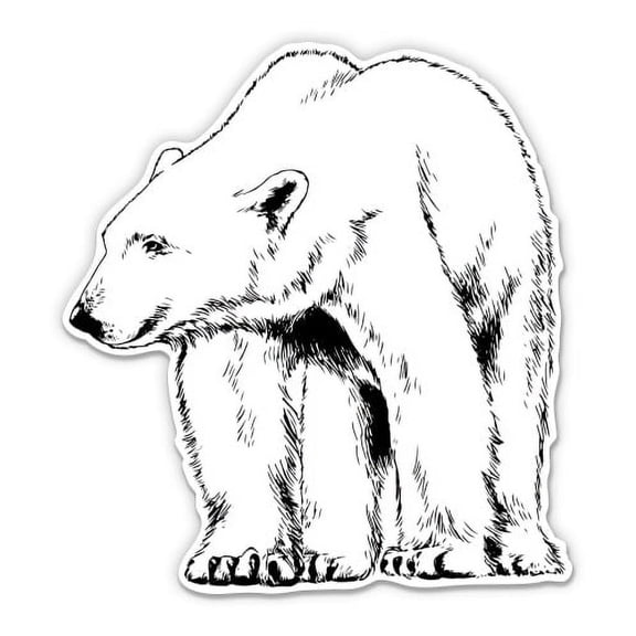 Polar Bear - 5" Vinyl Sticker - For Car Laptop I-Pad - Waterproof Decal