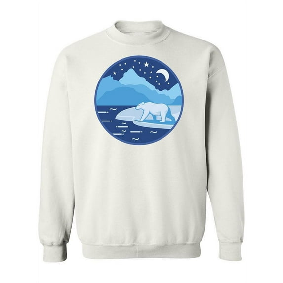 Polar Bear And Icy Mountains Sweatshirt Women -Image by Shutterstock, Female Small