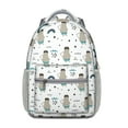 thumbnail image 1 of Polar Bear Cartoon Print School Backpack – Cute Brown Bear Design with Winter Forest Hunting and Artistic Patterns, 1 of 6
