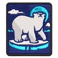 thumbnail image 1 of Polar Bear Chilling on Iceberg Applique Multi-Color Embroidered Iron-On Patch - 2.5 Inch Small, 1 of 5