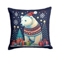 thumbnail image 1 of Polar Bear Christmas Fabric Decorative Pillow 14 in x 14 in, 1 of 2
