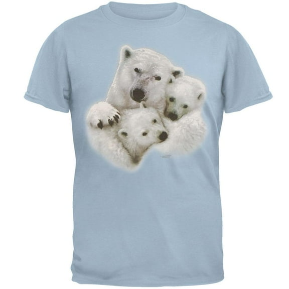 Polar Bear & Cubs Adult T-Shirt - Medium