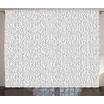 thumbnail image 1 of Ambesonne Polar Bear Curtains 2 Panel Set, Arctic Animal Crowd, 108" x 84", Black and White, 1 of 3