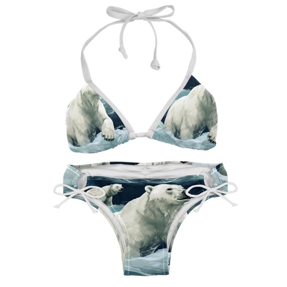 Polar Bear Detachable Sponge, Adjustable Strap, Bikini Set Two-Pack Swim Suit – Beach, Pool, Vacation