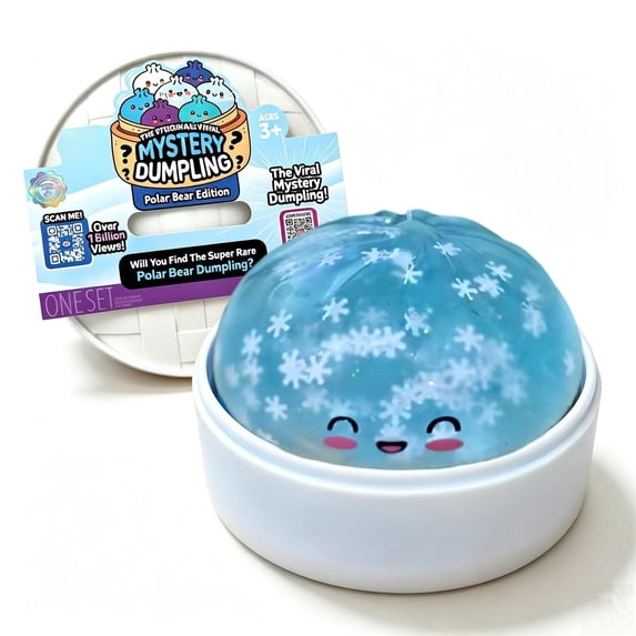 Polar Bear, Dumpling Squishy Stress Toy, Slow Rising Sensory Fidget Toy, Christmas Holiday, Sensory Stress Relief Gift for Kids and Adults