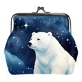 thumbnail image 1 of Polar Bear Elegant Travel Wallet with 0.7 Microfiber Zinc Alloy Jaws for Coins and Cards - 4.3x4.7 in/11x12 cm Compact Size, 1 of 7