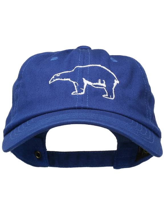 Polar Bear Embroidered Unstructured Cap - Royal OSFM