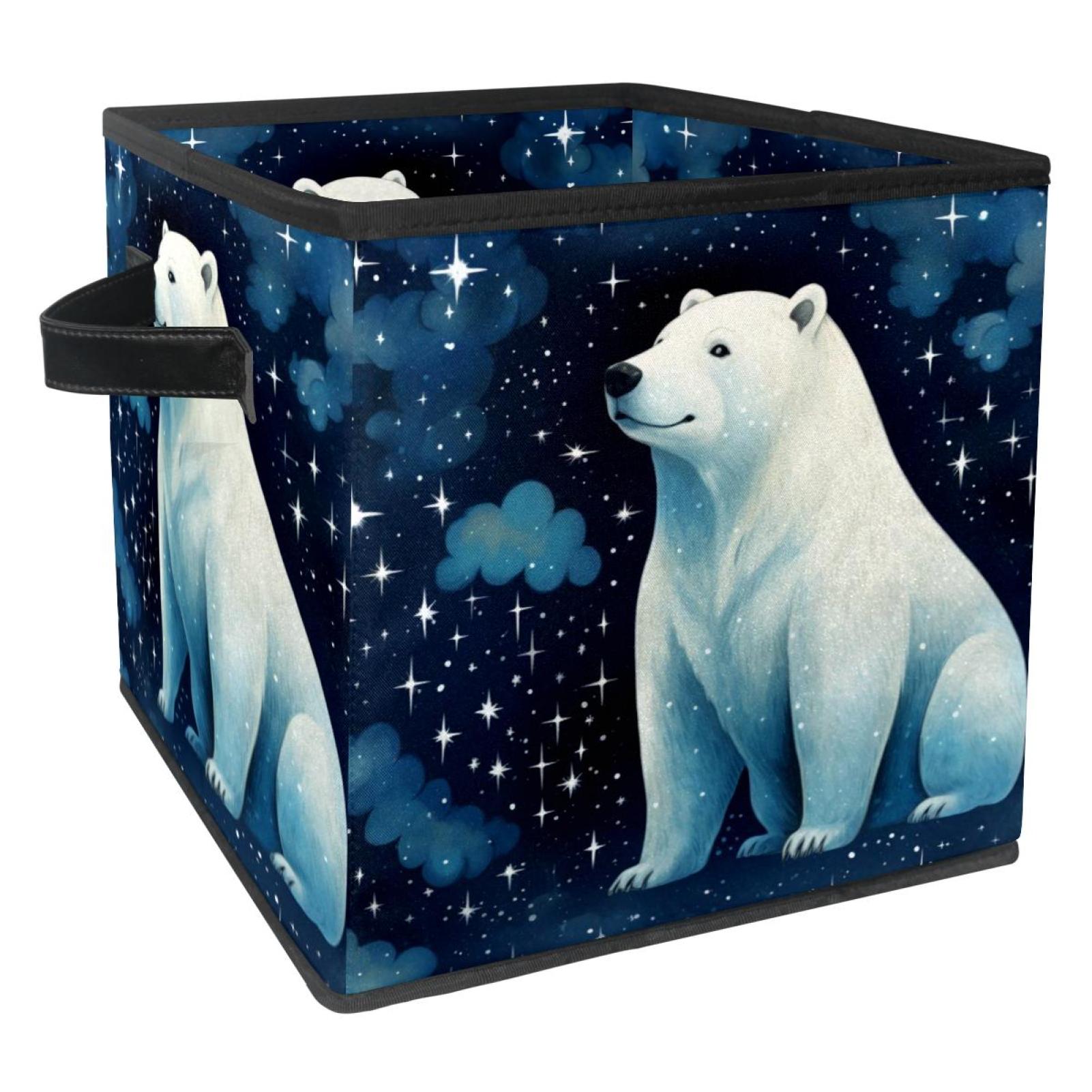 Polar Bear Foldable Storage Cubes with Handle 10.8